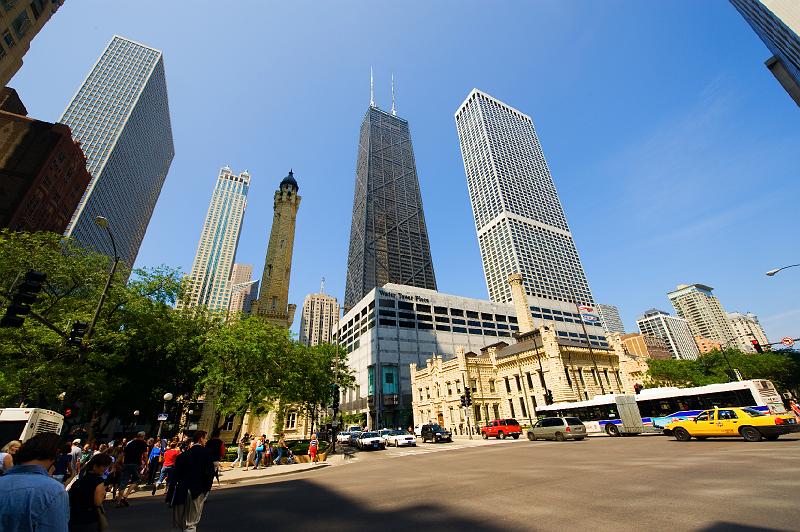 07212008_160942 D3 P srgb.jpg - Chicago skyscrapers from Millenium Park